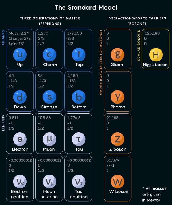 Standard Model of Physics: Particles and Fields